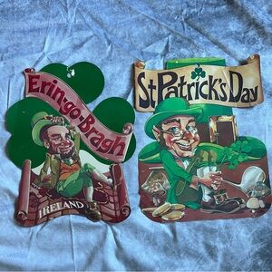 Vintage St. Patrick’s Day Die Cut  Decorations Leprechaun